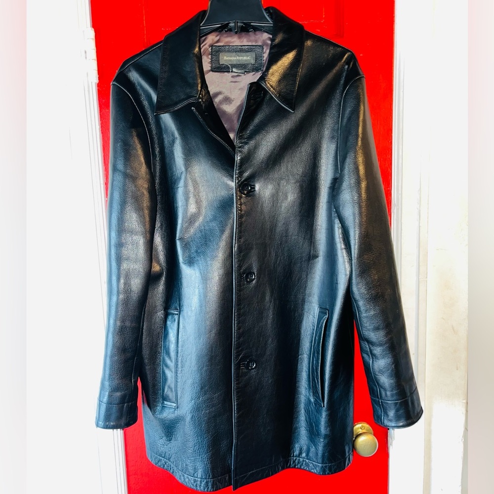 Banana republic vintage, fine leather jacket, men’s